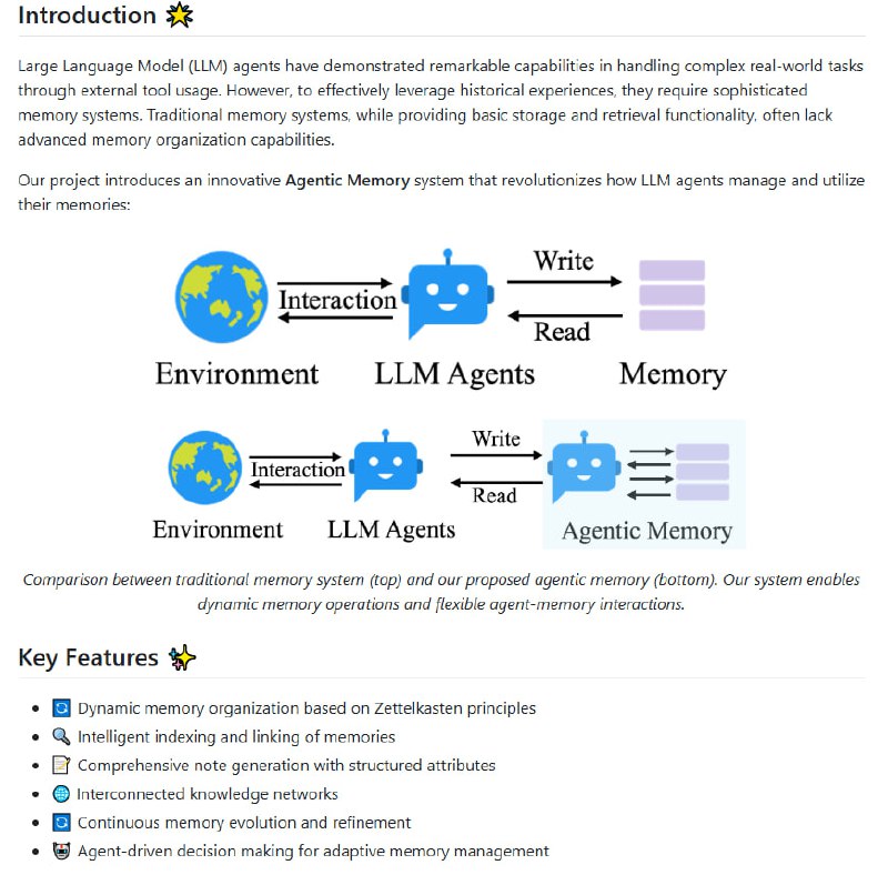 AgenticMemory：为LLM Agent打造的新型动态记忆系统，助力Agent高效管理历史经验，提升任务处理能力