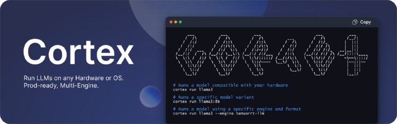 Cortex：本地AI服务器，兼容OpenAI，支持多引擎推理，为开发者提供构建大型语言模型应用的平台，具备Docker风格的命令行界面和Typescript客户端库
