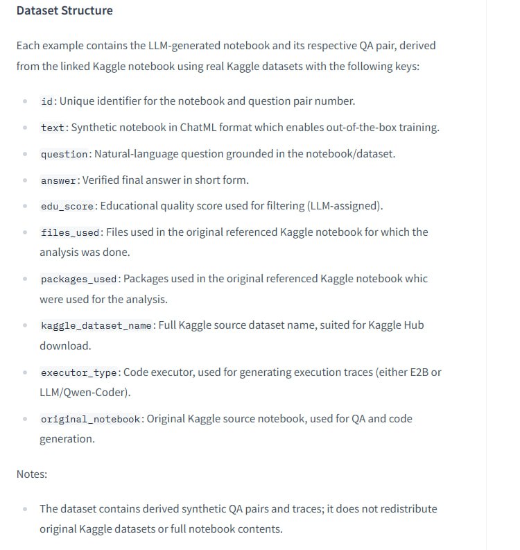 Jupyter Agent Dataset：针对数据分析与代码智能的标杆训练集，基于真实Kaggle笔记本深度加工，助力训练能够理解上下文、执行Python代码并生成逐步推理的智能代理