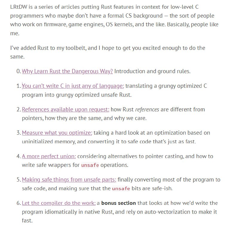 以危险的方式学习 Rust | blog | #Rust