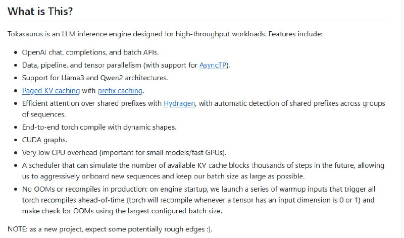 Tokasaurus：为高吞吐量任务设计的LLM推理引擎，让模型运行更高效