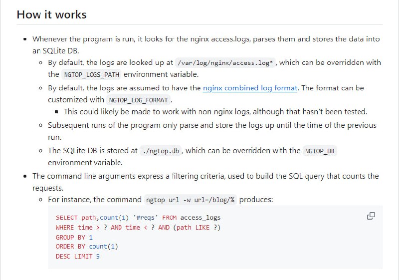 从nginx访问日志中查询请求计数的命令行工具，帮助分析和监控网站流量，提高网站性能ngtop | #工具 #命令行