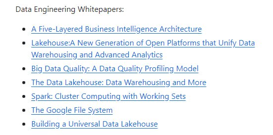The Data Engineering Handbook：该存储库拥有成为出色的数据工程师所需的所有资源，教程、博客、订阅邮件列表等