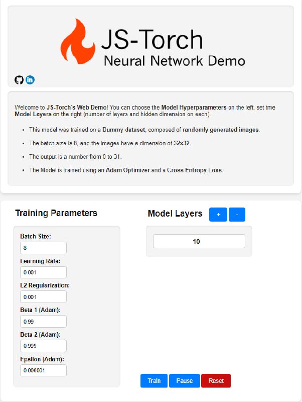 PyTorch in JavaScript：一个深度学习 JavaScript 库，旨在与 PyTorch 的语法相类似，以便开发人员使用 JavaScript 实现深度学习模型