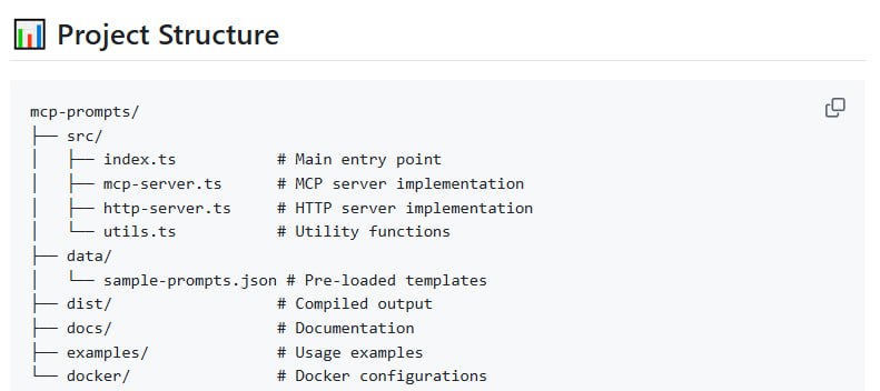 MCP Prompts Server：专为 LLM 交互设计的高扩展性提示管理平台，基于 Model Context Protocol (MCP) 构建，助力 AI 助理和开发者高效管理与复用提示模板