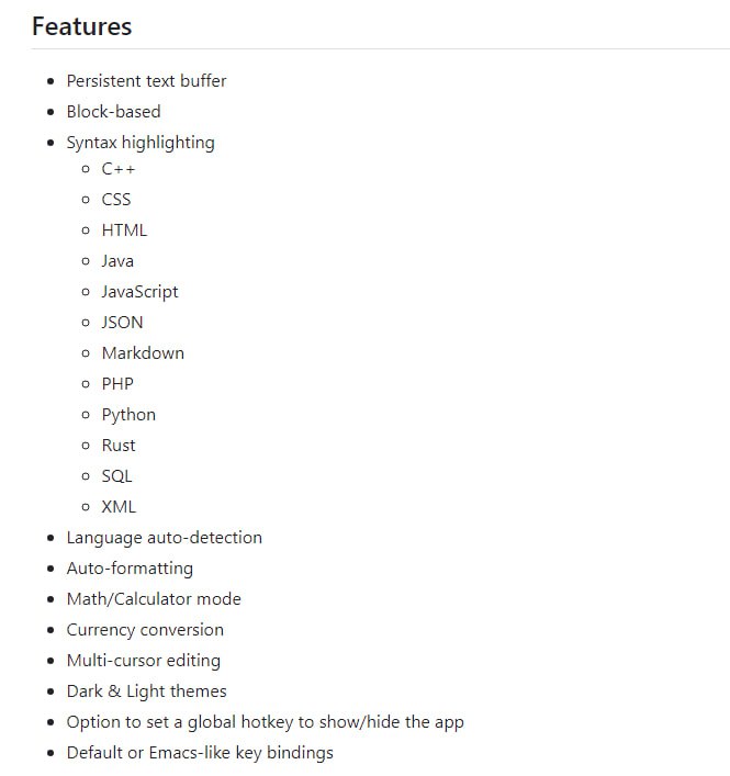 Heynote：专为开发者设计的分块记事本，作为一个大型持久性文本缓冲区，可以用来随意书写任何内容