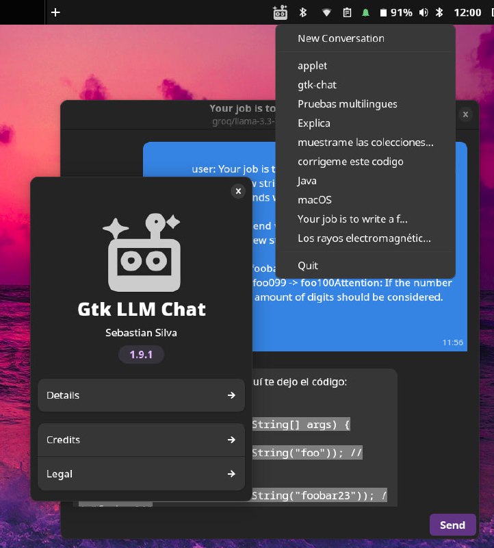 gtk-llm-chat：用GTK打造的大型语言模型（LLM）聊天界面，让AI聊天更简单支持多语言界面，覆盖PT、DE、ZH等；多窗口独立对话，方便同时管理多个聊天；实时流式响应，对话更流畅
