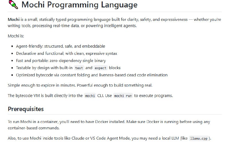 Mochi：为智能Agent和数据处理量身定制的轻量级编程语言