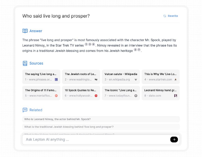 Search4All：开源版Perplexity，基于 LLM 和搜索引擎构建的平台，具有可定制且美观的界面，支持共享缓存搜索结果