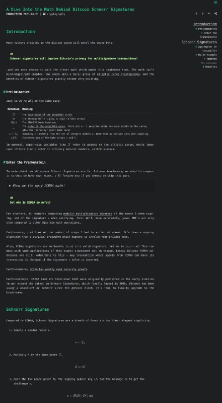 比特币 Schnorr 签名背后的数学原理 | 详文