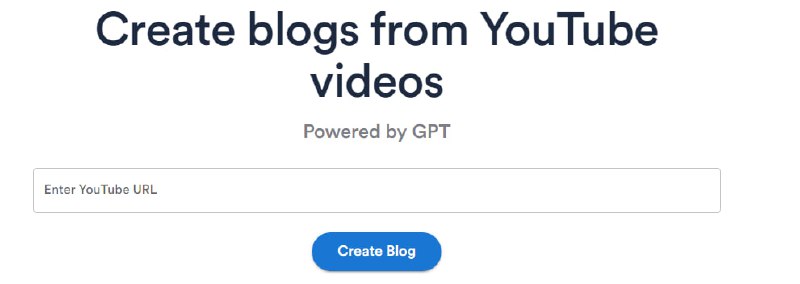 一个可以将任何油管视频转换成博客文章的工具 | videotoblog | #工具