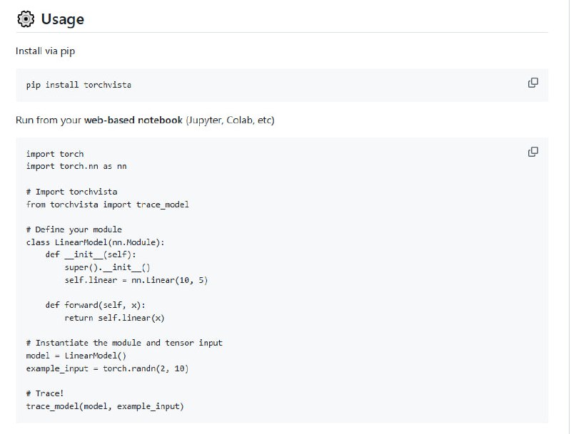 torchvista：用一行代码在Jupyter等笔记本中直观可视化PyTorch模型的前向传播过程