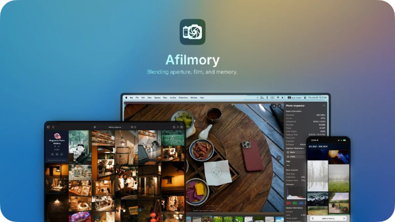 打造复古氛围的个人摄影网站框架，融合自动对焦、光圈、胶片与记忆的理念，助力摄影师高效管理与展示作品