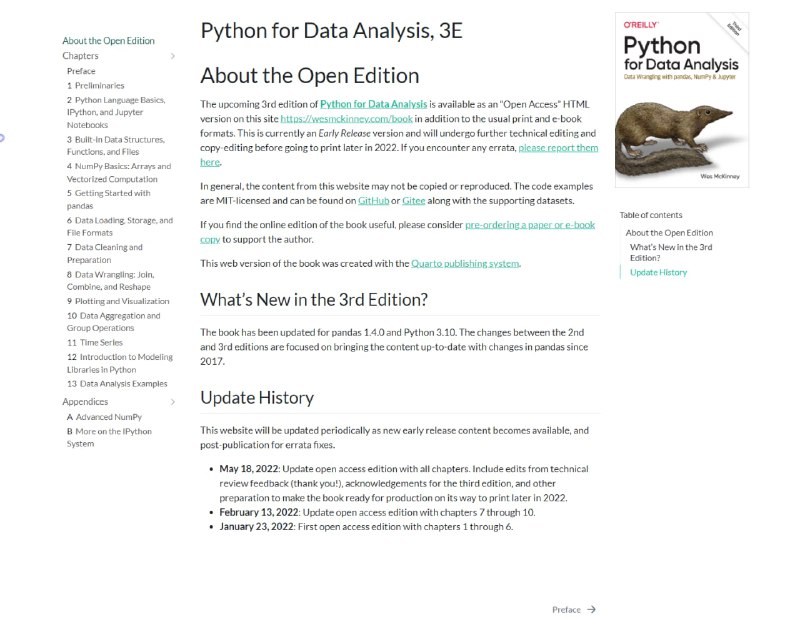 Python for Data Analysis，第3版在线阅读 | #电子书