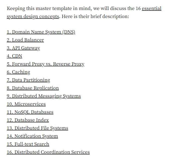 面试前了解 16 个系统设计概念 | blog