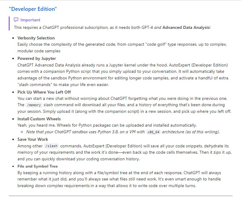ChatGPT AutoExpert：ChatGPT自定义指令集，旨在提升GPT-4和GPT-3.5-Turbo对话模型的能力，为用户提供准确、充分上下文的信息，以改善学习体验ChatGPT AutoExpert：ChatGPT自定义指令集，旨在提升GPT-4和GPT-3.5-Turbo对话模型的能力，为用户提供准确、充分上下文的信息，以改善学习体验