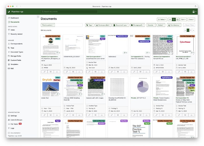 一款功能强大的文档管理系统 Paperless-ngx | #笔记工具 #工具它能够将你的纸质文档转换成在线可搜索的文档，并进行分类和索引，方便随时搜索查阅
