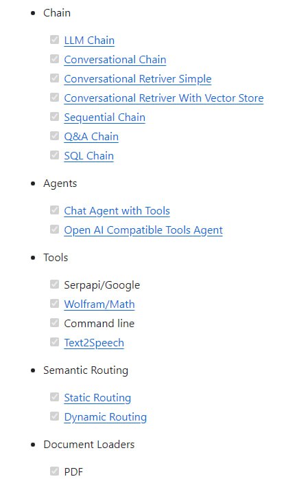 LangChain Rust：用 Rust 语言实现的 LangChain，提供了 LLM、Embeddings、VectorStores、Chain、Agents、Tools 等功能，并支持多种 LLM 和 VectorStoresLangChain Rust：用 Rust 语言实现的 LangChain，提供了 LLM、Embeddings、VectorStores、Chain、Agents、Tools 等功能，并支持多种 LLM 和 VectorStores