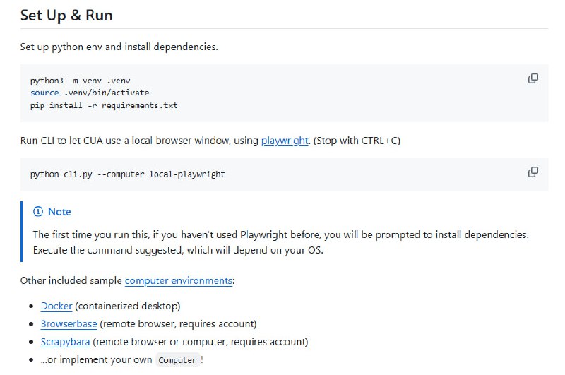 openai-cua-sample-app：OpenAI推出的Computer Using Agent示例应用，助力开发者快速上手构建智能Agent