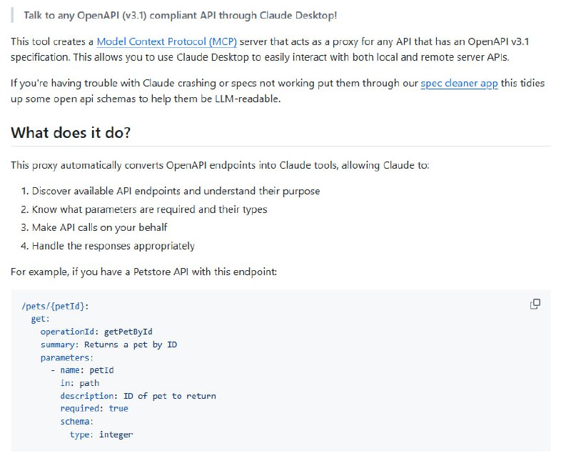 openapi-mcp-server：让任何OpenAPI接口都能通过Claude Desktop轻松交互的MCP服务器