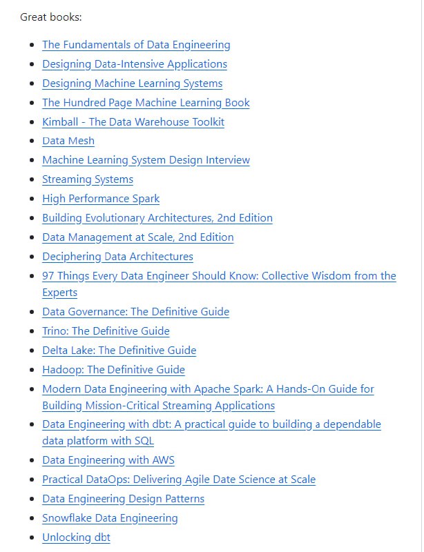 The Data Engineering Handbook：该存储库拥有成为出色的数据工程师所需的所有资源，教程、博客、订阅邮件列表等