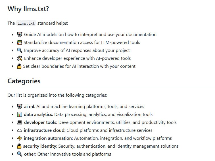 llms.txt-hub：AI文档和工具的标准化目录，助力AI模型更好地理解和使用你的项目文档