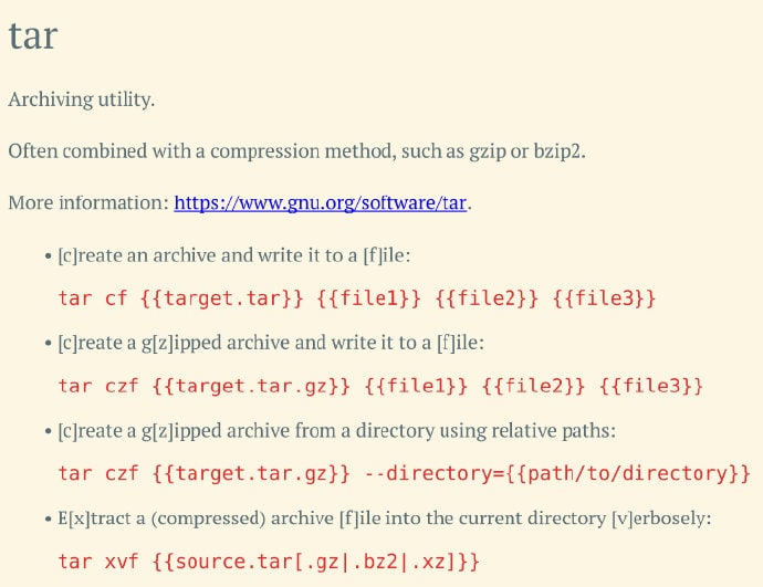 一个对初学者更友好的可替代man命令来查询各个linux命令的用法，有大量的示例