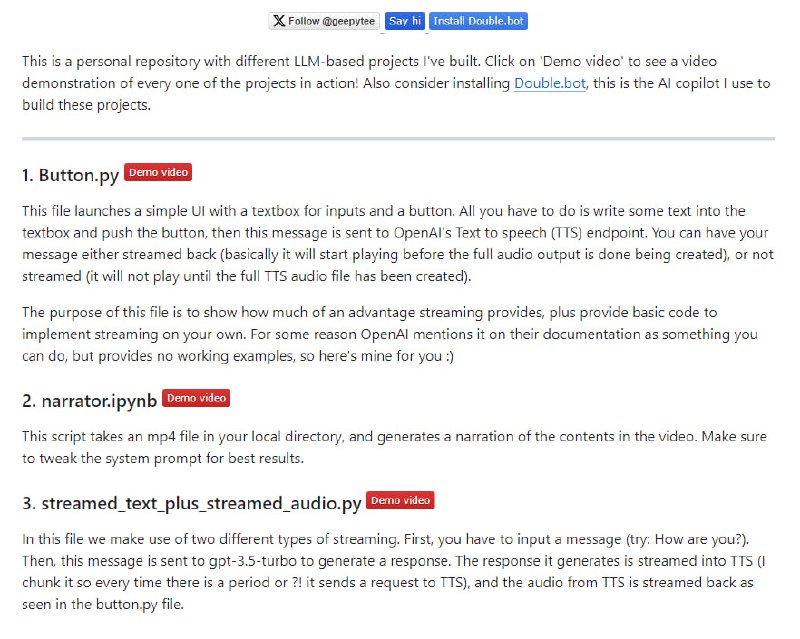 LLM Experiments：与 OpenAI 语言模型 GPT 进行交互的Demo项目