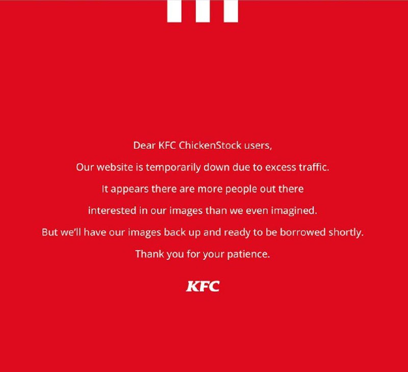 ChickenStock —— 肯德基推出的西式快餐高清 #素材 网站网站可免费下载超高分辨率的肯德基鸡肉产品照片，肯德基声称免费提供的原因是，“别人可以借用我们的照片，但无法借用我们的品味”