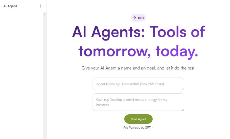一款平替AutoGPT的工具：AI Agent | #工具众所周知，AutoGPT是最受欢迎的开源AI代理之一，它非常强大，用于自动化整个工作流程，自主地去实现给定的目标，但使用起来有很高的门槛