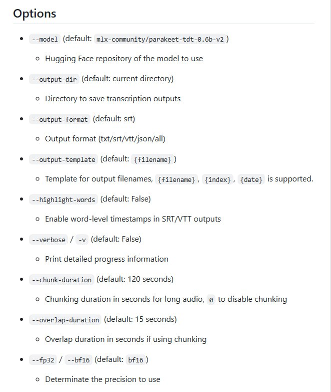 Parakeet MLX：为苹果芯片优化的Nvidia语音识别利器Parakeet 模型，让语音转文字变得高效又便捷