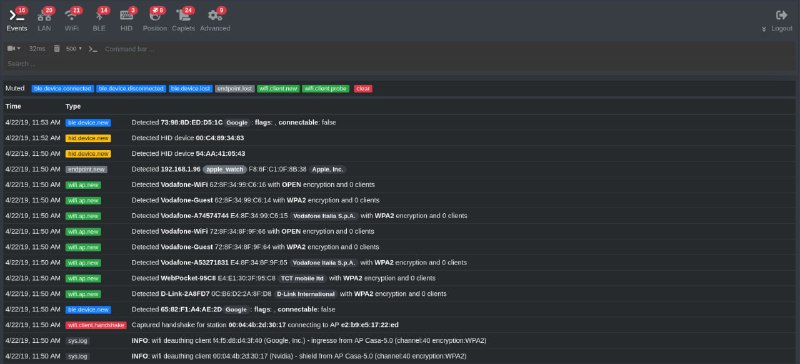 Bettercap是一个用Go编写的强大，易于扩展和可移植的框架，旨在为安全研究人员，红队员和逆向工程师提供易于使用的一体化解决方案，具有执行侦察和攻击可能需要的所有功能无线上网网络低功耗蓝牙设备，无线藏设备和IPv4/IPv6网络
