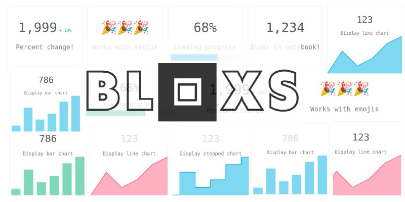 Bloxs：在notebook里以吸引人的方式(块形式)显示数据和信息，支持Jupyter Notebook, Google Colab, Deepnote, Kaggle Notebook, Mercury