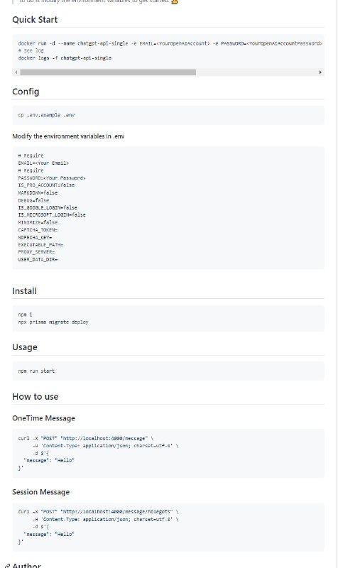 chatgpt-api-single：一个简单的ChatGPT API 服务器，带有排队功能，可防止由于过度访问而导致的大规模故障，通过 docker 即可部署运行