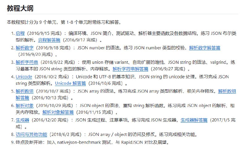 从零开始的 JSON 库教程 | #教程“也许有很多同学上过 C/C++ 的课后，可以完成一些简单的编程练习，又能在一些网站刷题，但对于如何开发有实际用途的程序可能感到束手无策