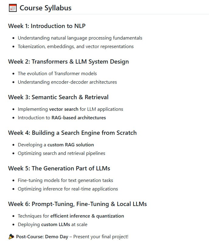 building-llm-applications-from-scratch：关于如何从头构建基于大型语言模型（LLM）应用程序的课程，涵盖了 Transformer 架构、检索增强生成（RAG）技术以及开源 LLM 部署的深入知识