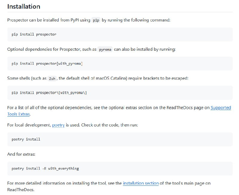 Python 代码质量分析新利器，集成多工具输出精准诊断：• 综合 Pylint、pycodestyle、McCabe 复杂度等多款分析工具，覆盖错误、潜在问题、风格违例及复杂度评估  • 默认配置即开箱即用，自动适配项目依赖库，减少误报，特别优化 Django、Celery 等框架支持  • 灵活配置“profiles”实现定制化规则，支持严格度分级（verylow 到 veryhigh），满足不同团队需求  • JSON 输出方便集成自动化流程，支持 pre-commit 钩子自动运行，保障代码持续健康  • 安装便捷：pip 安装一键完成，支持扩展插件（如 mypy、bandit），满足安全与类型检查  • 开源 GPLv2 许可，活跃社区支持，2k+ Stars，持续进化中  深度洞察：Prospector 通过框架感知和多工具融合，解决单一工具误报多、配置复杂难题，提升团队代码质量管理效率，兼顾准确性与易用性，适合长期维护和复杂项目