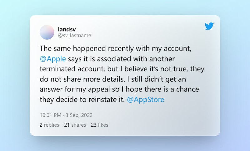 苹果无故终止开发者账号 | 帖子