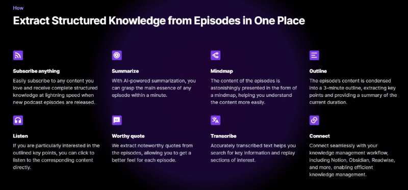 播客 AI 工具：Podwise | #工具可自动帮你整理播客的逐字稿、大纲、脑图和关键词，与 Notion、Readwise 直接打通，可以嵌入已有的知识管理工作流播客 AI 工具：Podwise | #工具可自动帮你整理播客的逐字稿、大纲、脑图和关键词，与 Notion、Readwise 直接打通，可以嵌入已有的知识管理工作流