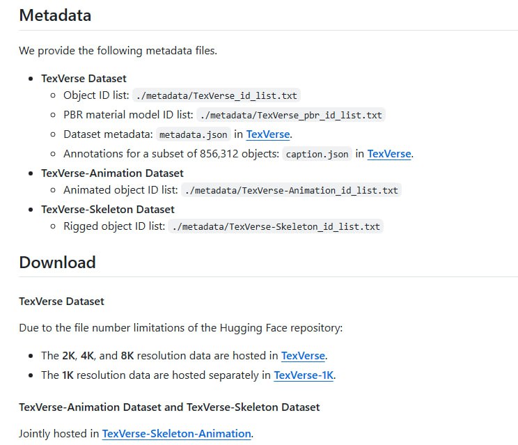 TexVerse：一个涵盖超85万高质量3D模型及高分辨率材质的大型开放数据集，专为视觉计算、图形学研究与应用打造