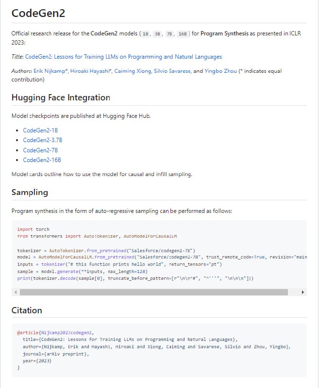CodeGen2：用于生成程序代码的大型语言模型