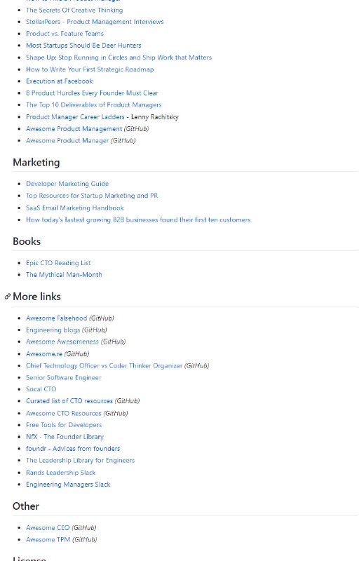 为CTO精心策划并提供意见的资源清单 | Awesome CTO为CTO精心策划并提供意见的资源清单 | Awesome CTO