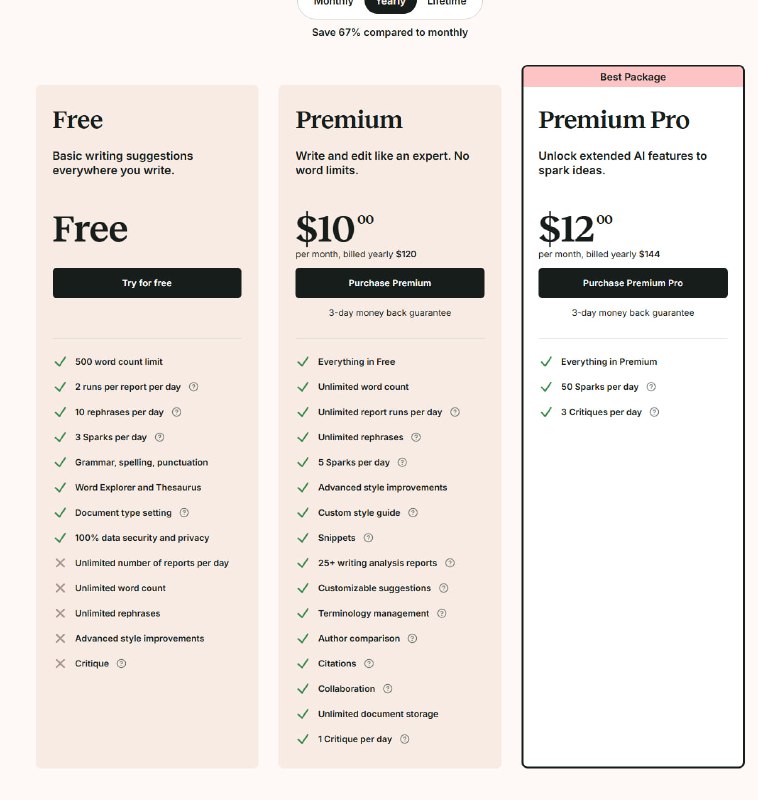 英语写作润色网站：ProWritingAid | #英语深度写作分析工具，覆盖语法、重复词、句式结构、可读性评分等提供详细写作报告，类似“写作教练”，可与Word、Scrivener等软件集成