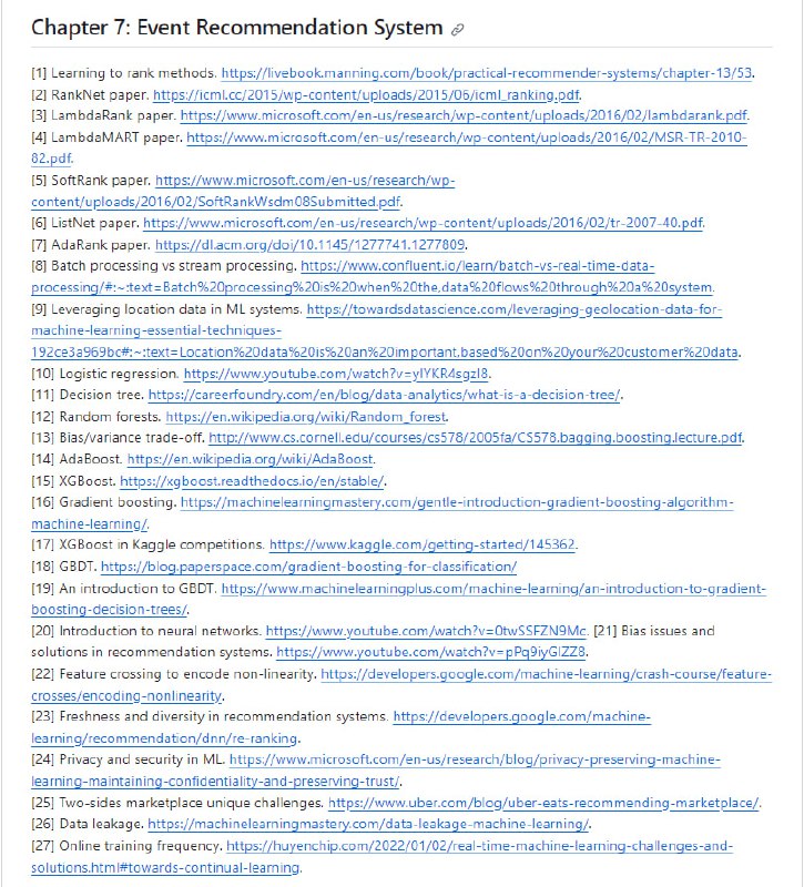 bytebytego总结的系统设计面试参考资料 | link | #面试侧重于后端系统，如视频搜索、视频推荐系统、有害内容检测、广告点击预测等等