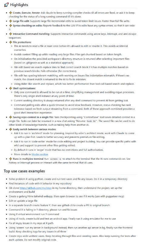 wcgw：为Claude和ChatGPT打造的Shell和编码Agent，让聊天应用在本地机器上实现代码编写、运行和自动化