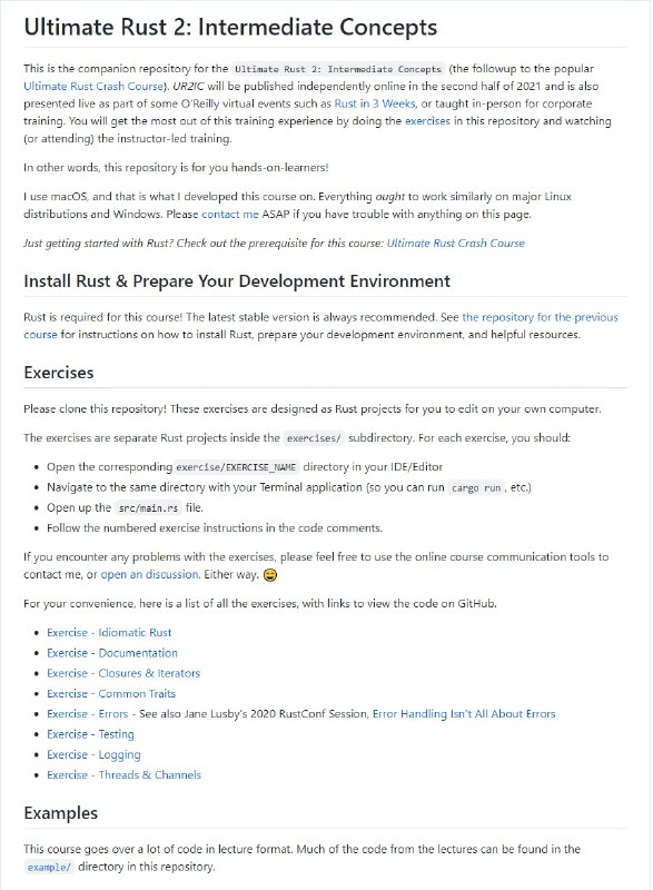#Rust 速成课程Ultimate Rust Crash CourseUltimate Rust 2: Intermediate Concepts#Rust 速成课程Ultimate Rust Crash CourseUltimate Rust 2: Intermediate Concepts