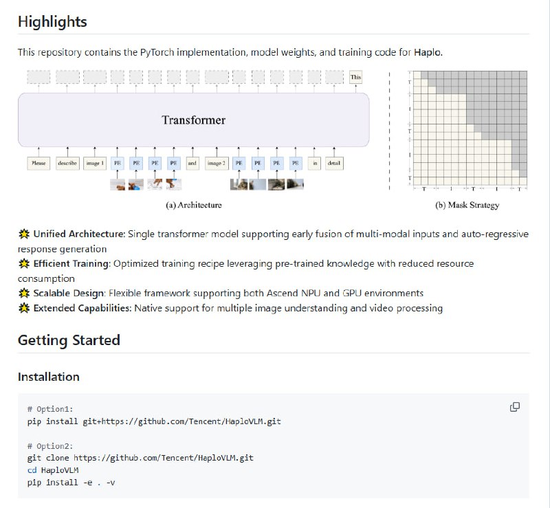 HaploVLM：腾讯推出的单Transformer架构多模态理解基础模型，为文本、图像和视频输入提供全面的跨模态理解能力