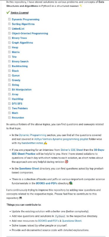 可用于代码面试的数据结构与算法（Data Structures & Algorithms for Coding Interview）里面包含了多种基于 Python3 实现的数据结构与算法，覆盖动态规划、排序算法、二叉树、矩阵、哈希表等