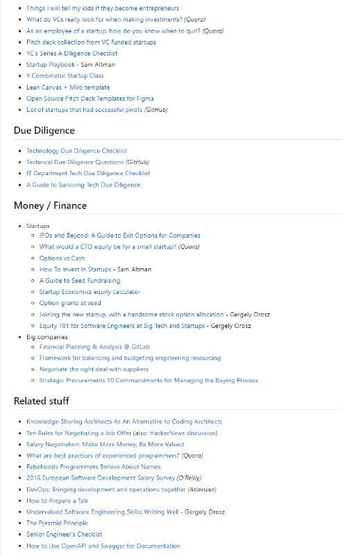 为CTO精心策划并提供意见的资源清单 | Awesome CTO为CTO精心策划并提供意见的资源清单 | Awesome CTO