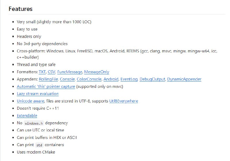 一个便携、简单、可扩展的C++日志库，支持CSV日志格式和宽字符串，适用于多种平台和编译器，无需第三方依赖，具有线程和类型安全特性SergiusTheBest/plog | #c++一个便携、简单、可扩展的C++日志库，支持CSV日志格式和宽字符串，适用于多种平台和编译器，无需第三方依赖，具有线程和类型安全特性SergiusTheBest/plog | #c++